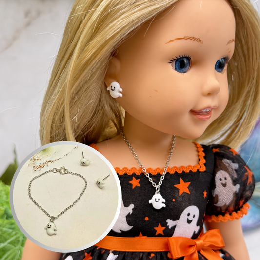 Ghost Doll Earrings and Necklace Set | for 14 Inch Fashion Doll • Wellie Wisher