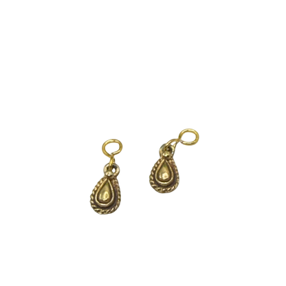 Gold Teardrop Doll Earrings DANGLE ONLY • 18 Inch Fashion Doll Jewelry