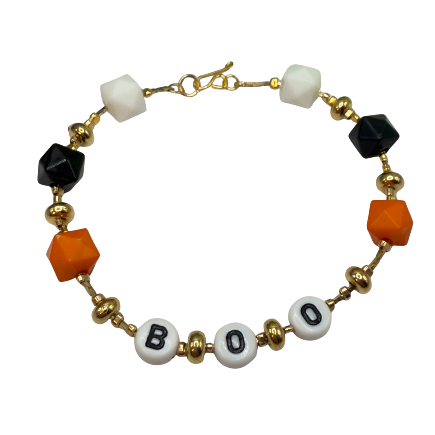 Boo Halloween Acrylic Beaded Gold Chain Doll Necklace • 18 Inch Fashion Doll Jewelry