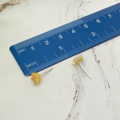 Yellow Bunny Easter Post Doll Earrings • 18 Inch Fashion Doll Jewelry