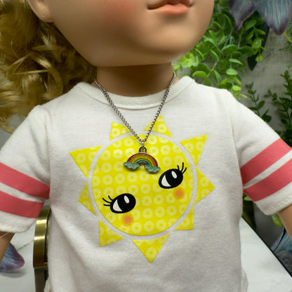 Rainbow Charm Doll Necklace • 18 Inch Fashion Doll Jewelry