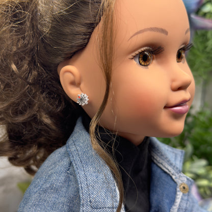 Spider Web Halloween Stud Doll Earrings• 18 Inch Fashion Doll Jewelry