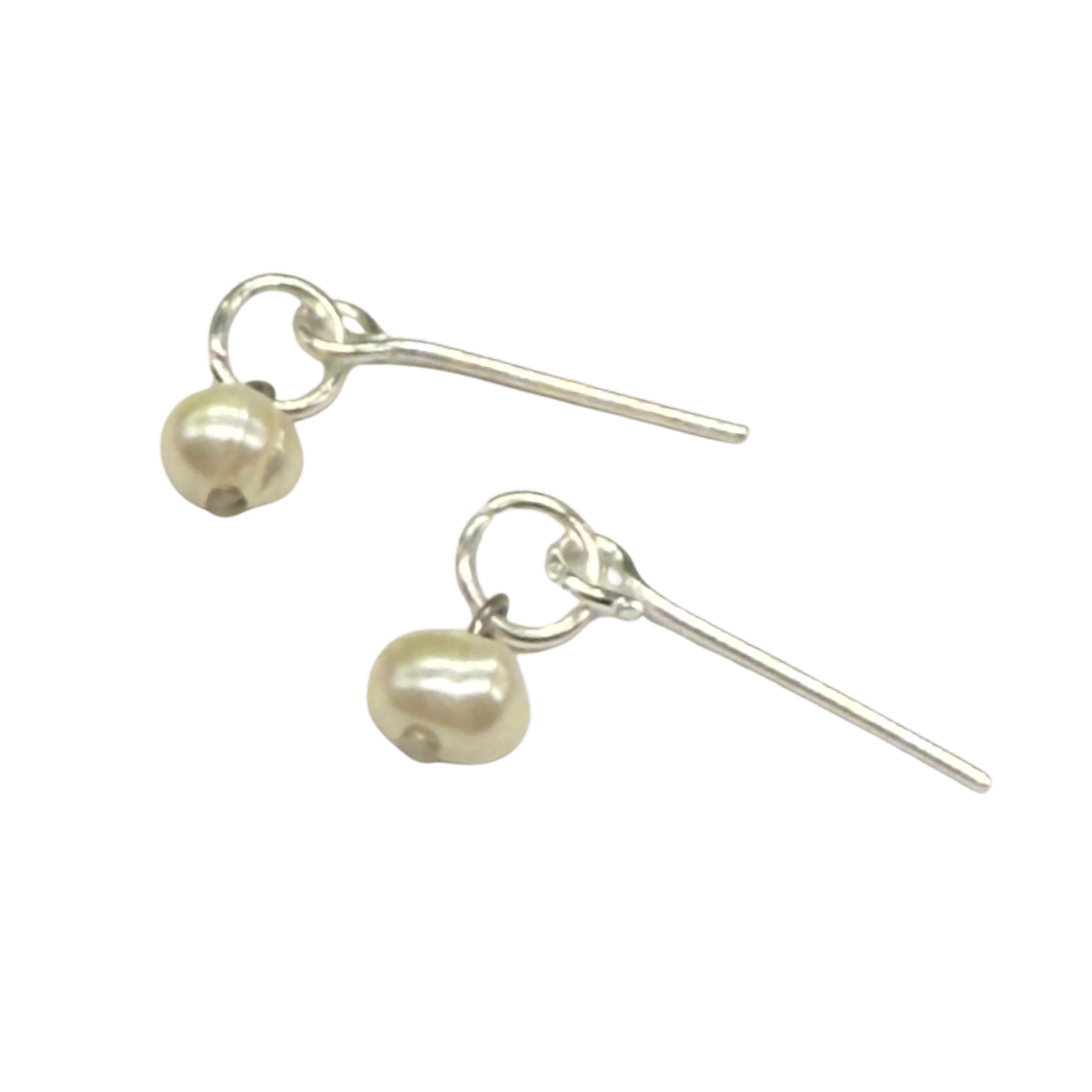 Silver Hoop & Pearl Dangle Doll Earrings • 16 Inch Fashion Doll Jewelry