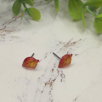 Fall Autumn Leaves Leaf Post Doll Earrings  • 18 Inch Fashion Doll Jewelry