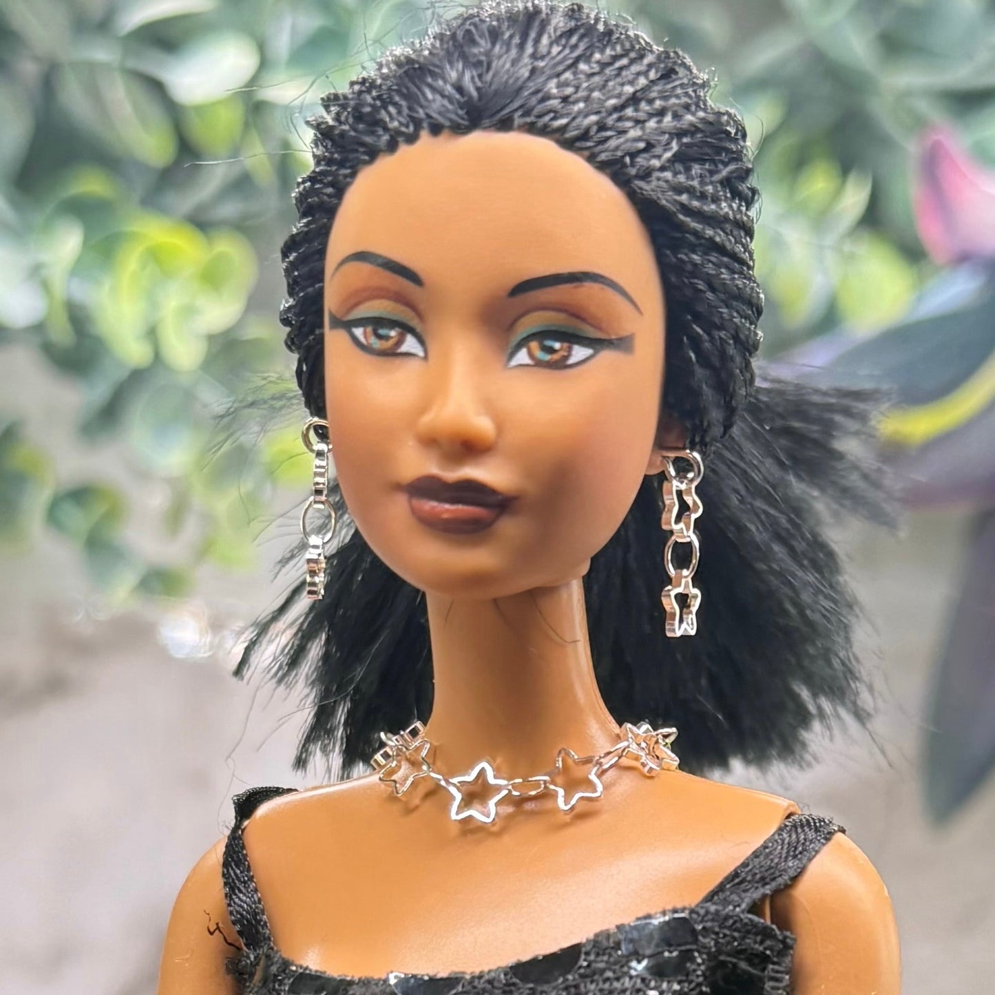 Open Work Silver Star Chain Doll Necklace & Earrings Set for 10-12 Inch 1:6 Fashion Doll