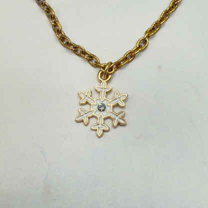Gold Chain Snowflake Charm Doll Necklace • 18 Inch Fashion Doll Jewelry