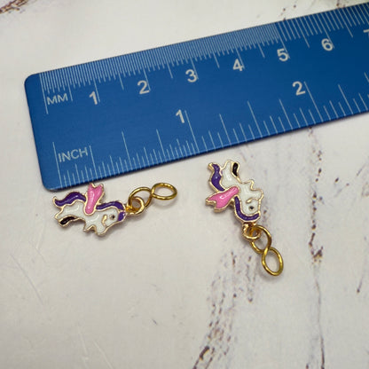 Unicorn Charm Doll Earring DANGLE ONLY •  Fits 2mm Post Earrings • 18” Fashion Doll Jewelry