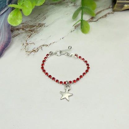 Red Rhinestone Silver Star Charm Doll Necklace for 16 Inch Fashion Doll