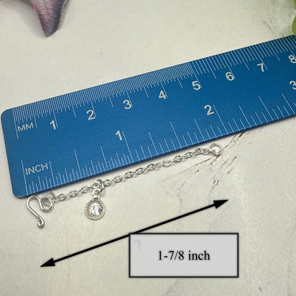 Round Clear Crystal Silver Doll Necklace • 10-12 Inch Fashion Doll Jewelry 1:6