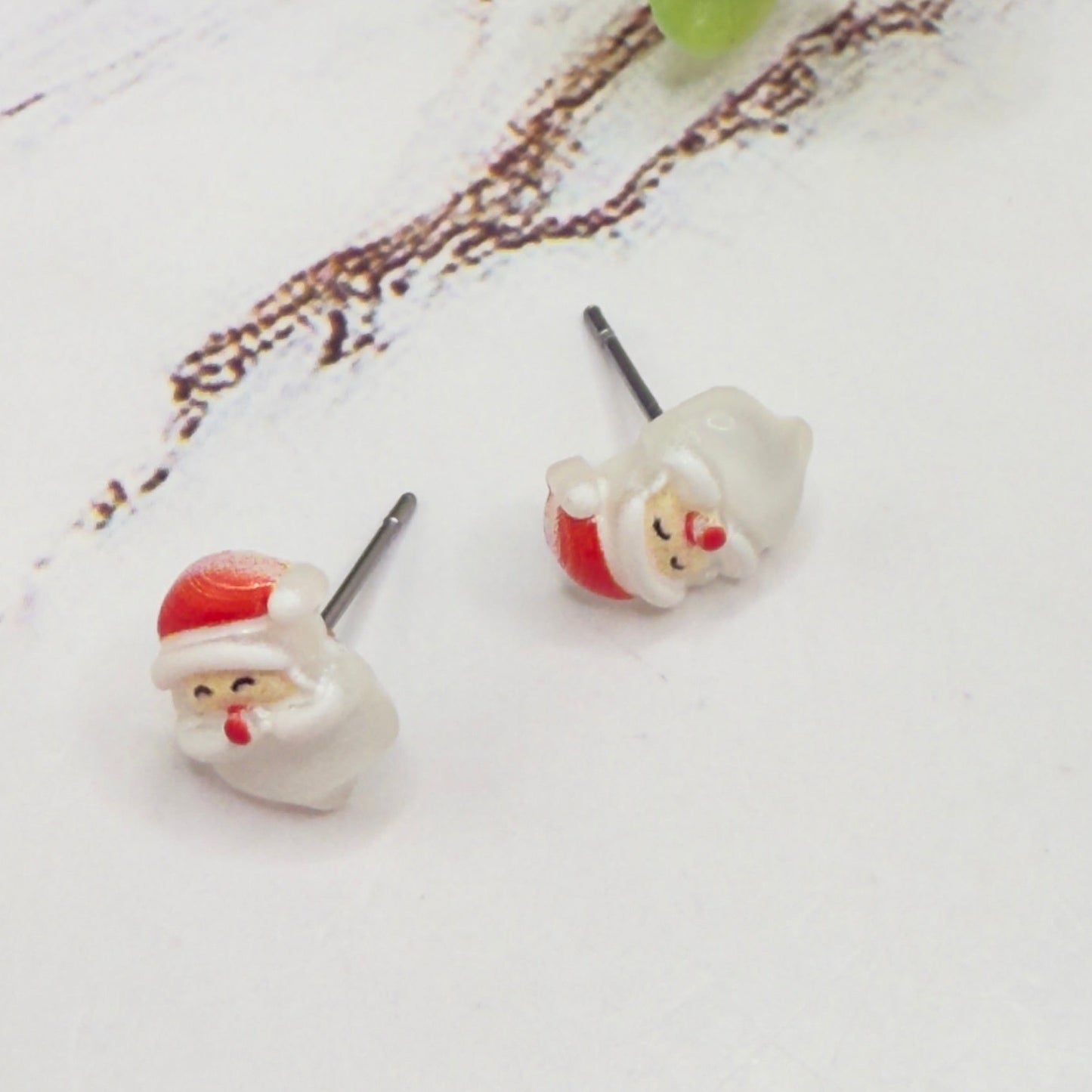 Santa Claus Christmas Post Doll Earrings • 18 Inch Fashion Doll Jewelry