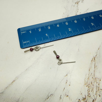 Silver Dangle Purple Pearl Doll Necklace & Earrings • 16 Inch Fashion Doll Jewelry