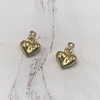 Gold Heart Doll Earring DANGLES • fits 18” American Girl Doll
