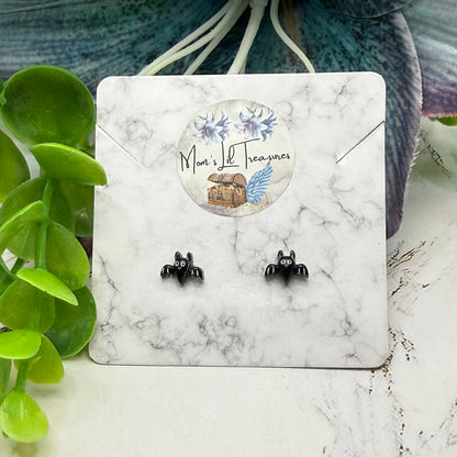 Bat Halloween 2mm Post Doll Earrings • fits 18 Inch Doll • American Girl