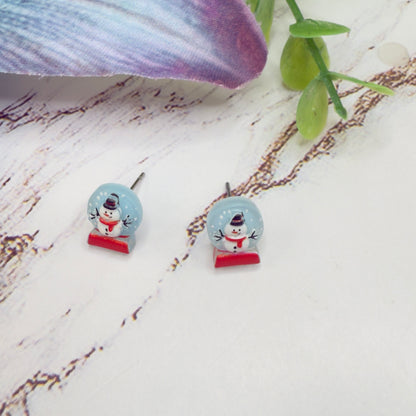 Christmas Snow Globe Post Doll Earrings• 18 Inch Fashion Doll Jewelry