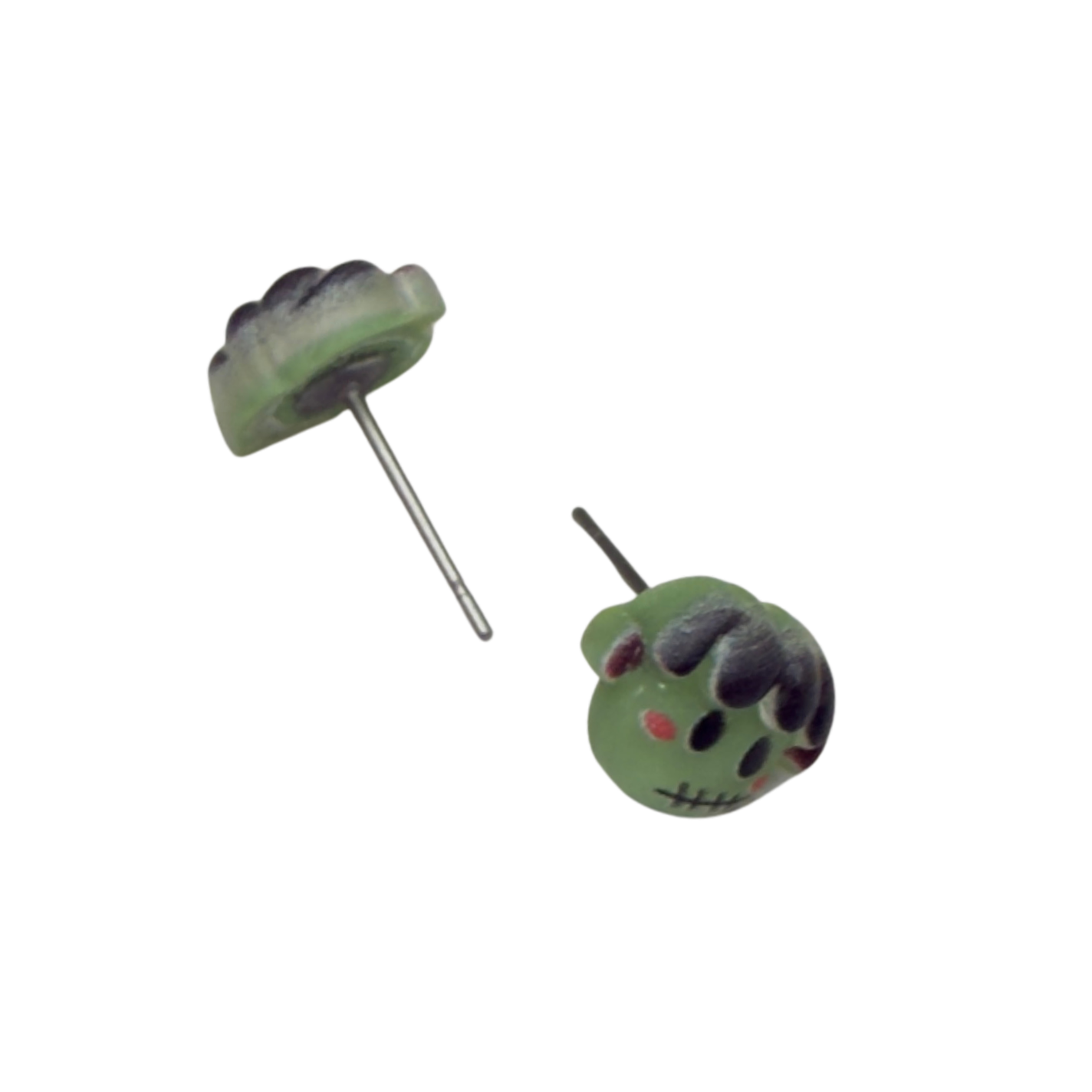 Frankenstein Monster Halloween Stud Doll Earrings • 18 Inch Fashion Doll Jewelry