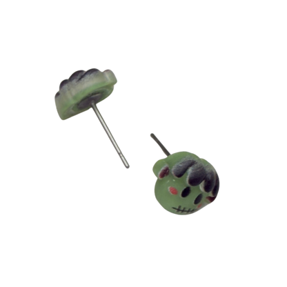 Frankenstein Monster Halloween Stud Doll Earrings • 18 Inch Fashion Doll Jewelry