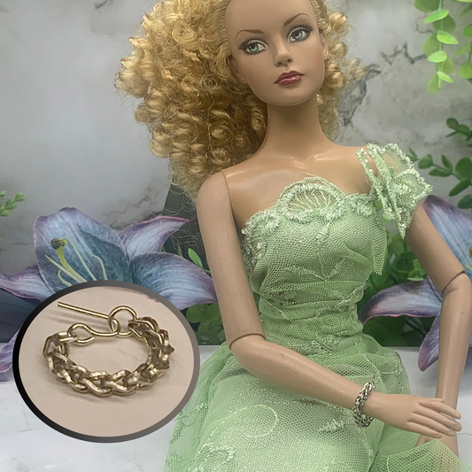 Silver Chain Doll Bracelet •16 Inch Fashion Doll Jewelry