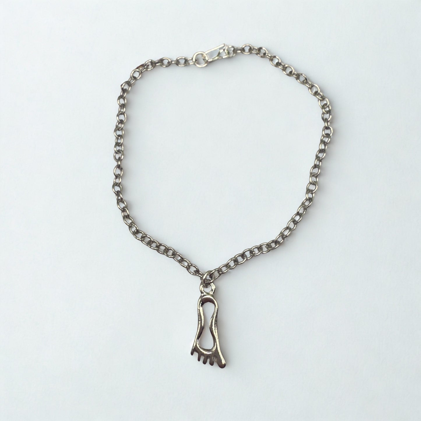 Silver Foot Charm Doll Necklace • 18 Inch Fashion Doll Jewelry