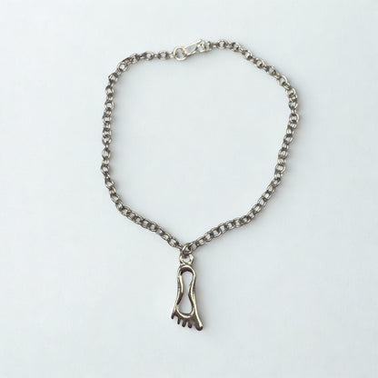 Silver Foot Charm Doll Necklace • 18 Inch Fashion Doll Jewelry