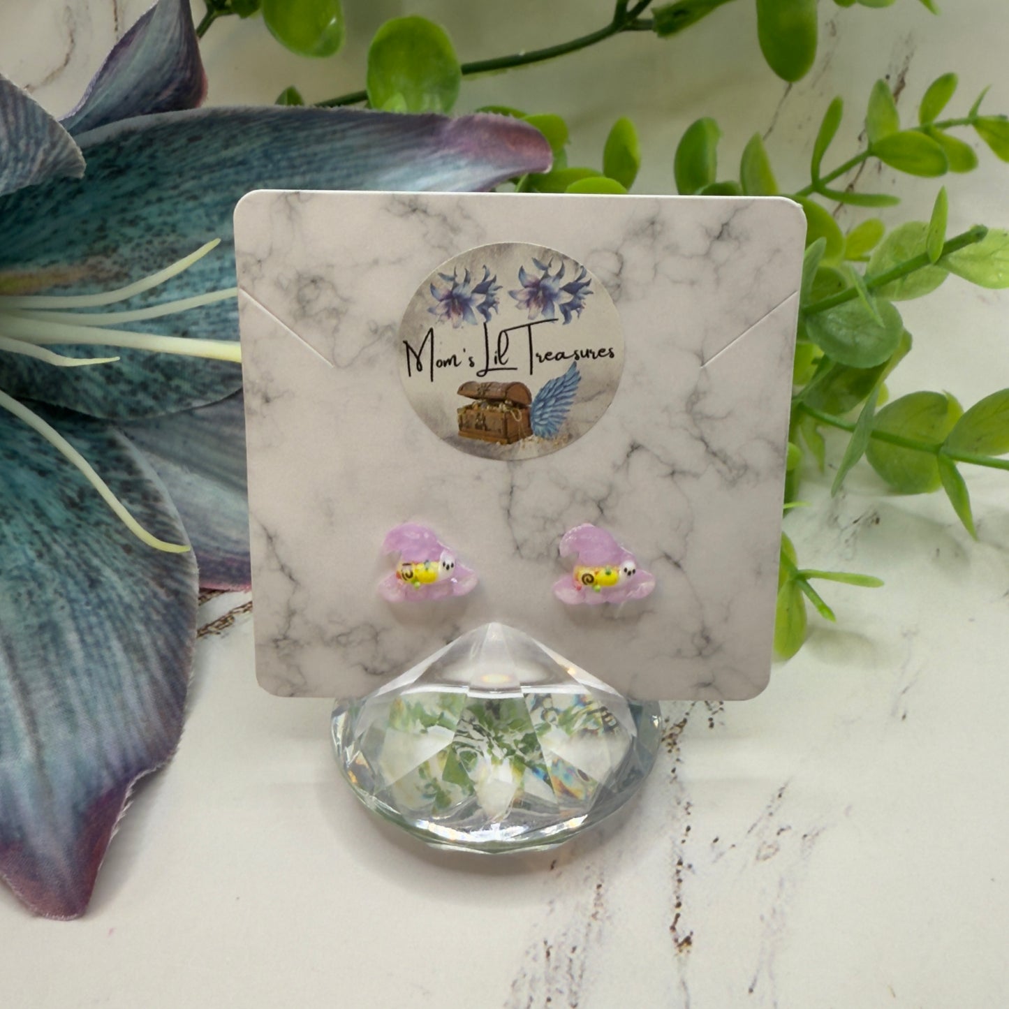 Purple Witch Hat Halloween Post Doll Earrings• 18 Inch Fashion Doll Jewelry