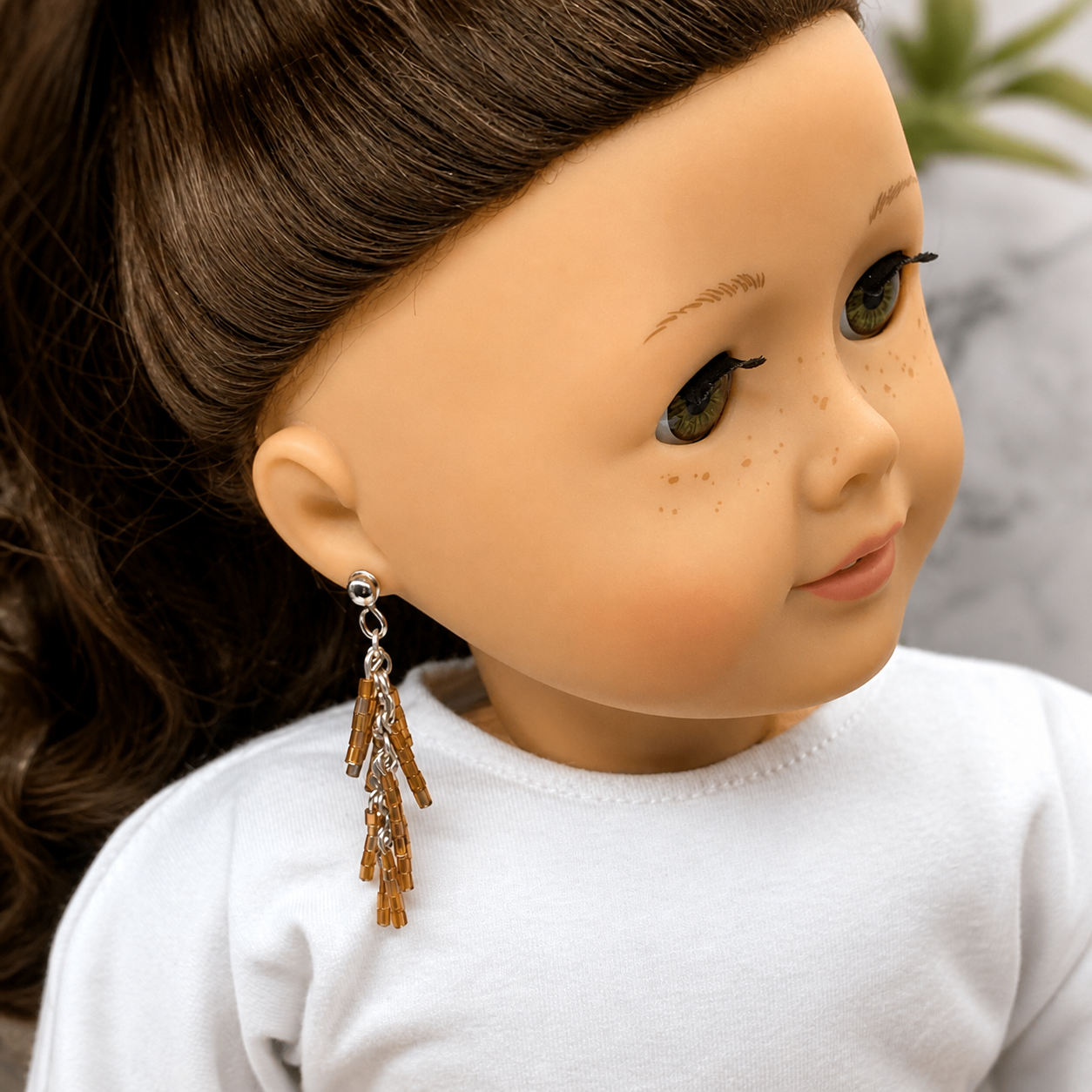 Yellow Amber Multi Dangle Doll Earrings DANGLE ONLY fits 18” American Girl Doll