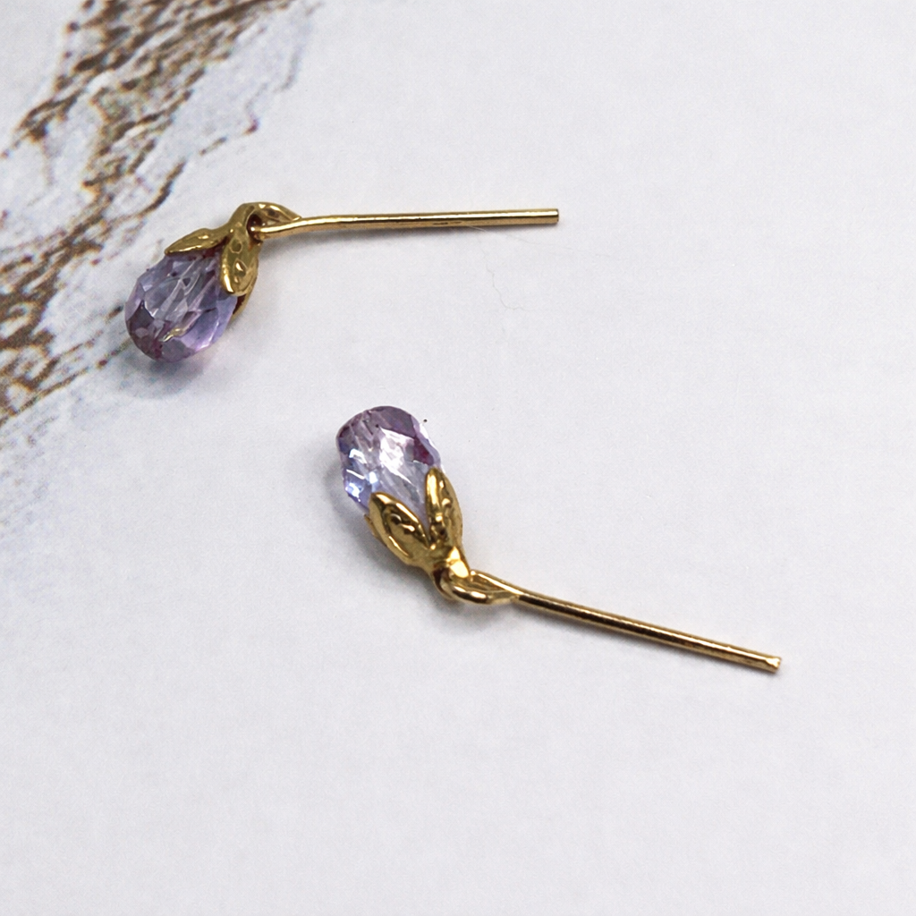Aurora Borealis Faceted Glass Teardrop Dangle Doll Earrings •10-12” Fashion Doll Jewelry