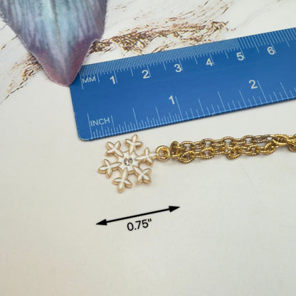 Gold Chain Snowflake Charm Doll Necklace • 18 Inch Fashion Doll Jewelry