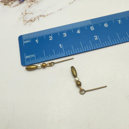 Brass Bronze Pearl Drop Wrap Doll Necklace / Belt & Earrings • 10-12 Inch Fashion Doll Jewelry 1:6