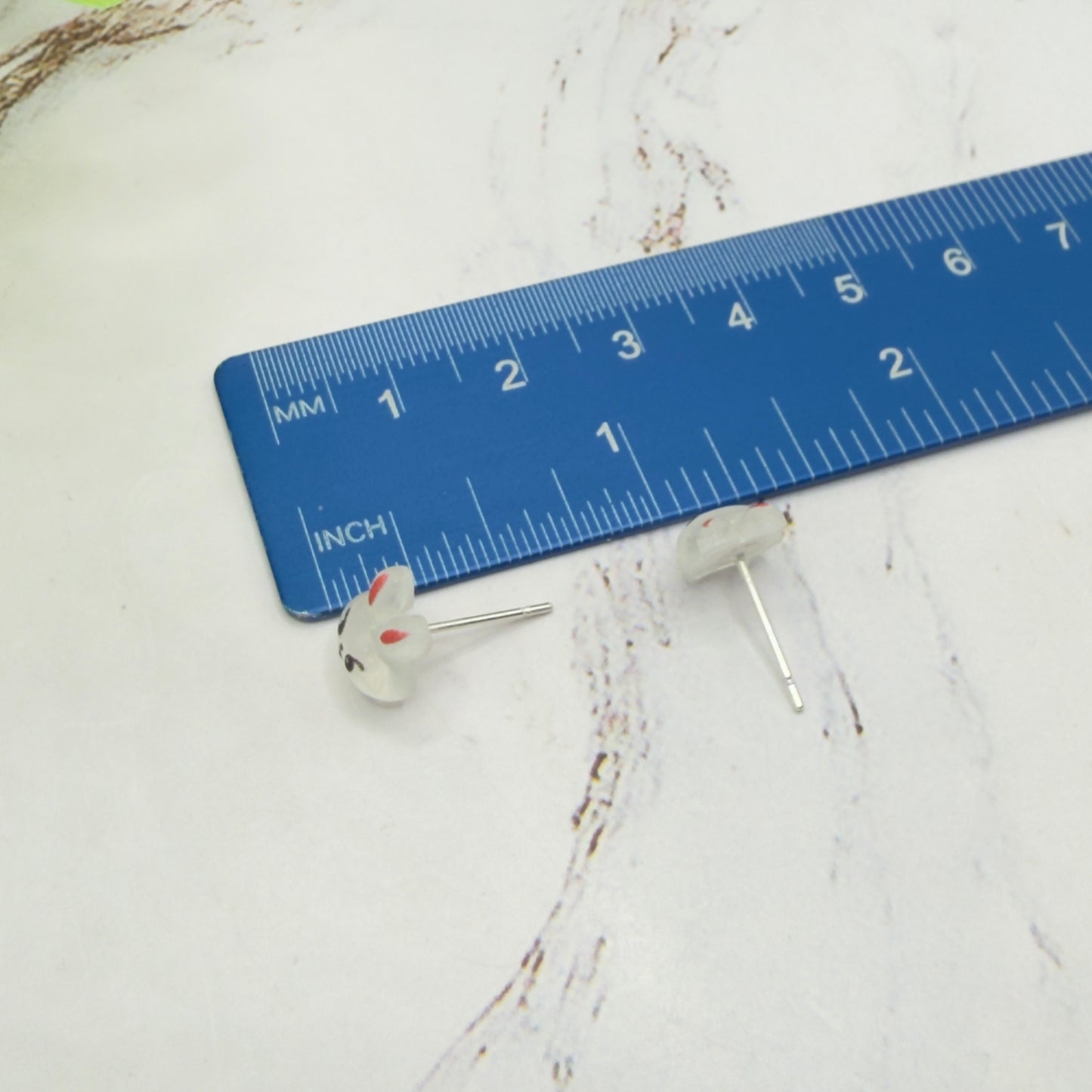 White Easter Bunny Post Doll Earrings • 18 Inch Fashion Doll Jewelry