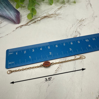 Oval Red Orange Pendant Trendy Doll Necklace • 16 Inch Fashion Doll Jewelry