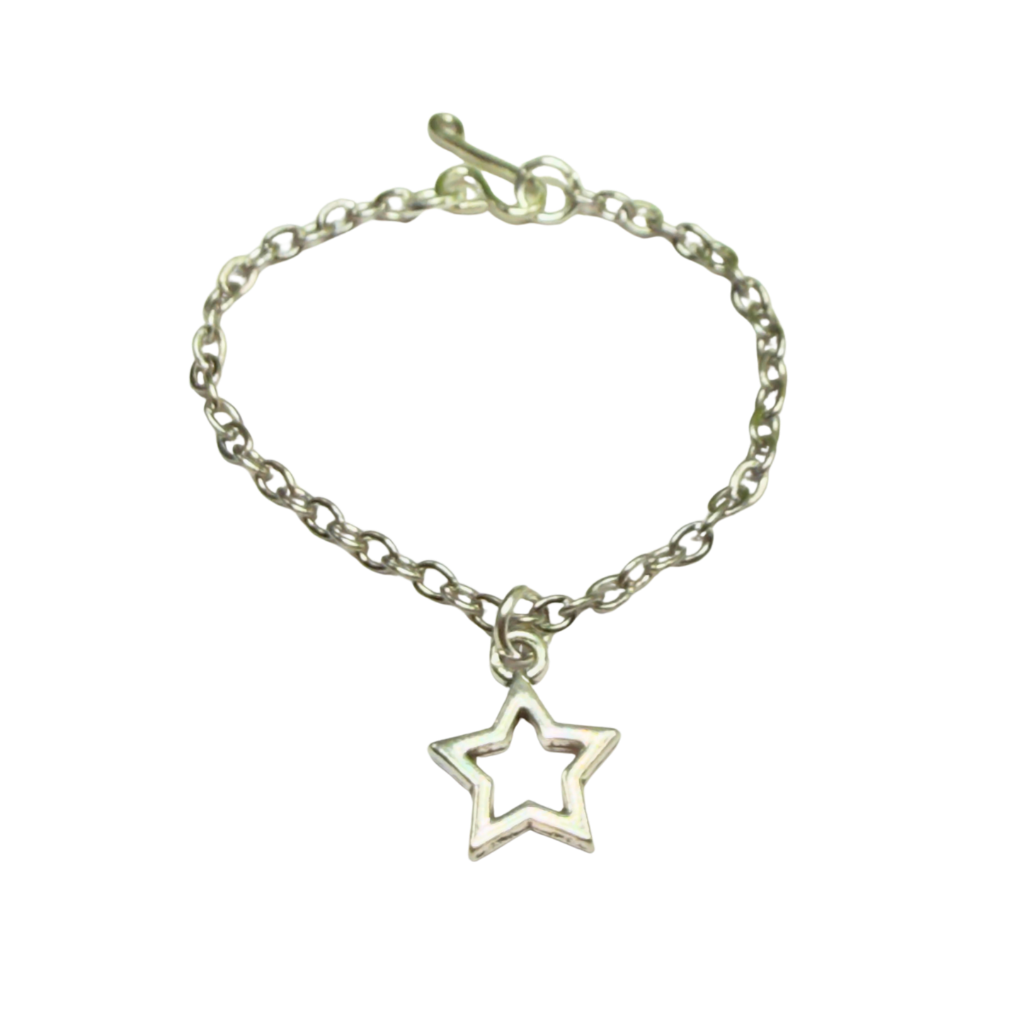 Open Work Silver Star Charm Doll Necklace for 16 Inch Fashion Doll