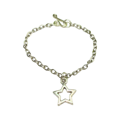 Open Work Silver Star Charm Doll Necklace for 16 Inch Fashion Doll
