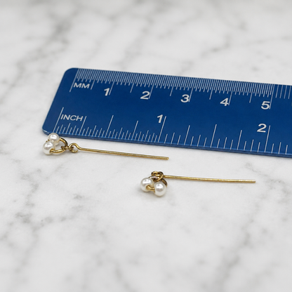 Gold Circle & Pearl Doll Earrings • 16 Inch Fashion Doll Jewelry