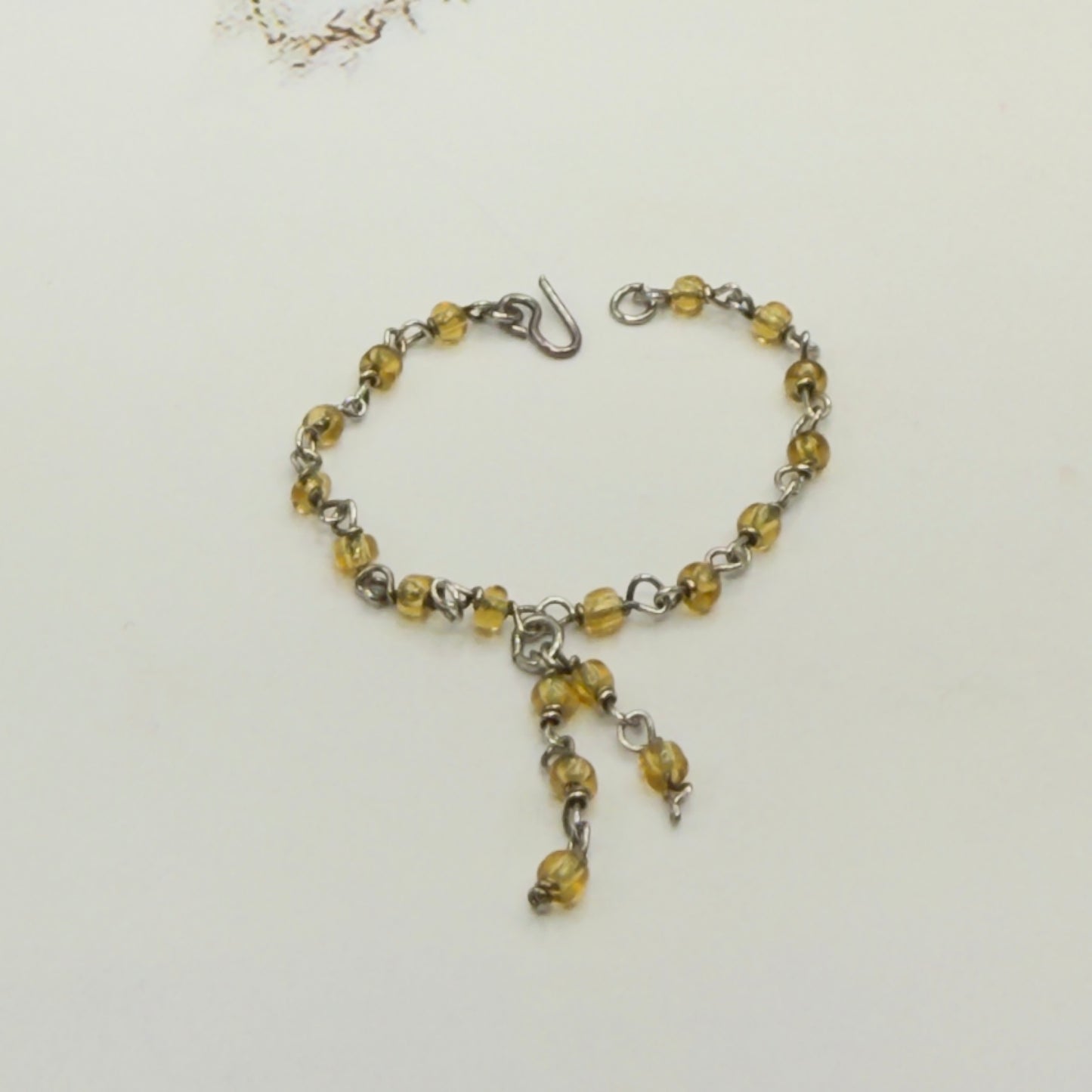 Golden Yellow Beaded Tassel Style Doll Necklace • 16 Inch Fashion Doll Jewelry
