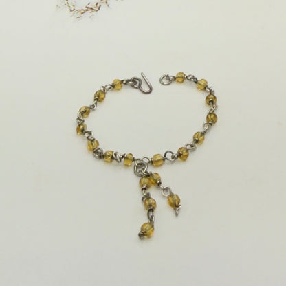 Golden Yellow Beaded Tassel Style Doll Necklace • 16 Inch Fashion Doll Jewelry
