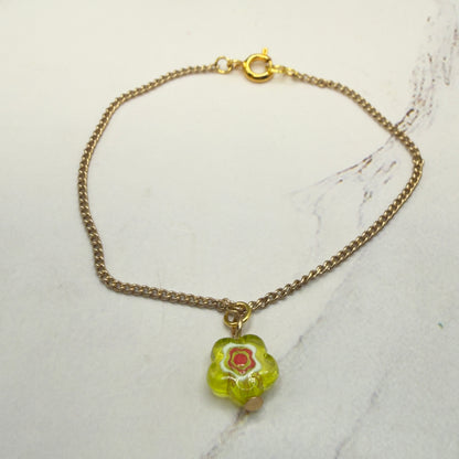 Yellow Translucent Flower Charm Gold Chain Doll Necklace • 18 Inch Fashion Doll Jewelry