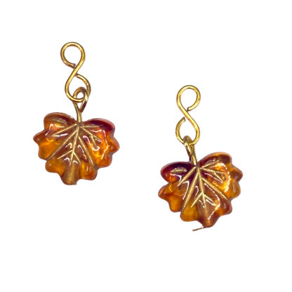 Autumn Fall Leaf Leaves Doll Earring DANGLE ONLY • 18” Fashion Doll Jewelry
