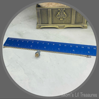 Light Blue Perfume Bottle Charm Doll Necklace • 18 Inch Fashion Doll  Jewelry