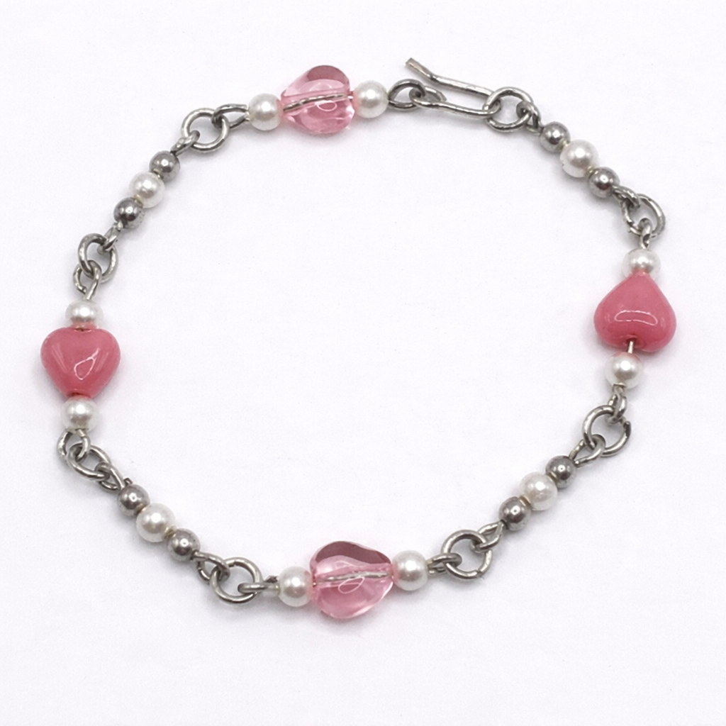 Pink Heart Pearl Doll Necklace • for 14 inch Fashion Doll
