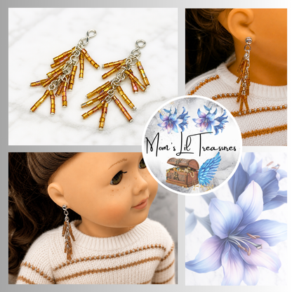 Yellow Amber Multi Dangle Doll Earrings DANGLE ONLY fits 18” American Girl Doll