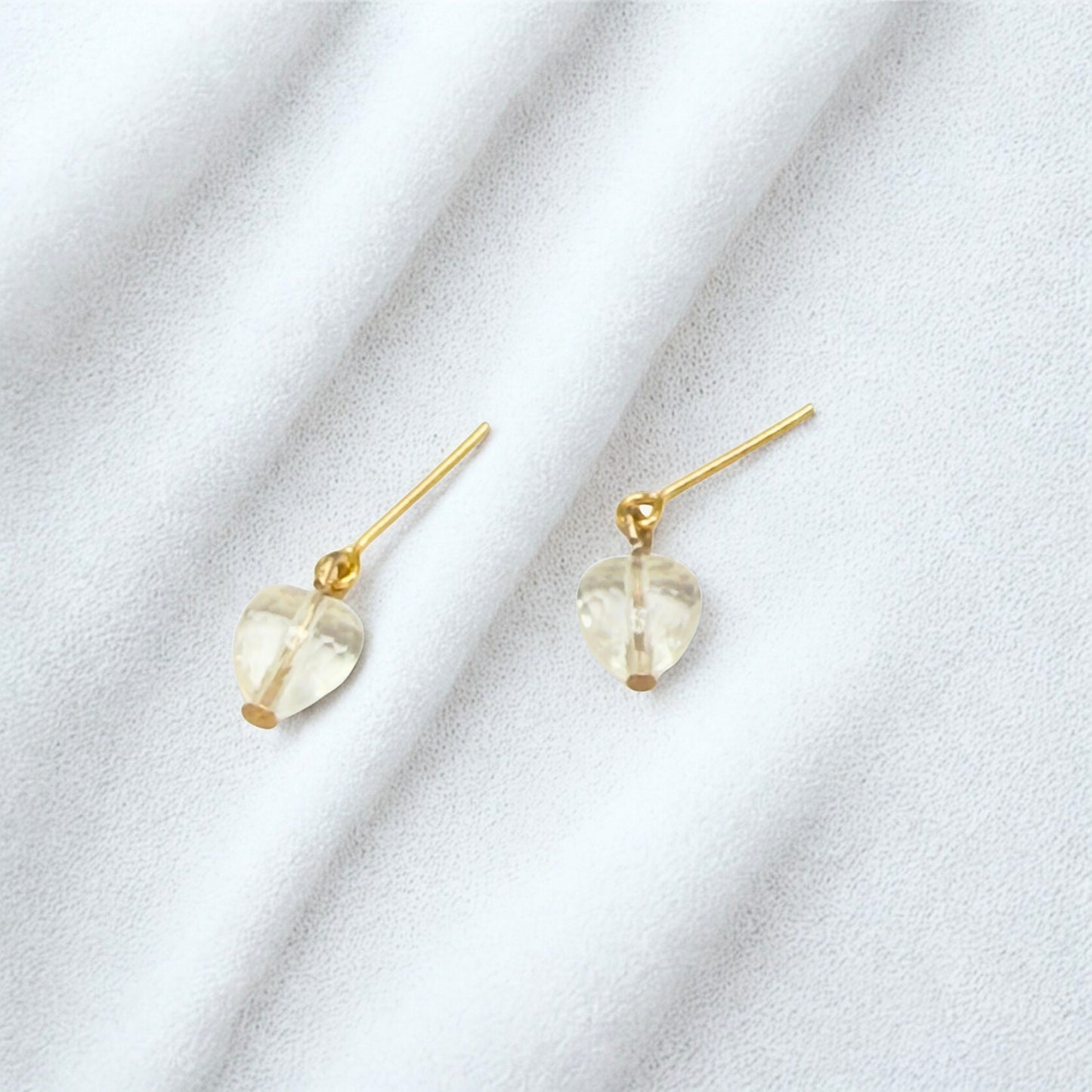 Clear Acrylic Crystal Heart Doll Earrings • 18 Inch Fashion Doll Jewelry
