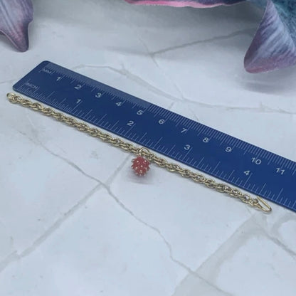 Strawberry Charm Gold Chain Doll Necklace Earring Bracelet Set 14” Wellie Wisher