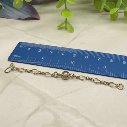 Pearl Accent Gold Large Link Chain Doll Necklace • 16 Inch Fashion Doll Jewelry