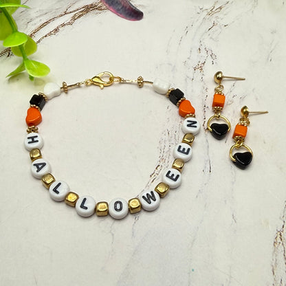 Halloween Beaded Necklace and Earrings Set | for 18 Inch Fashion Doll