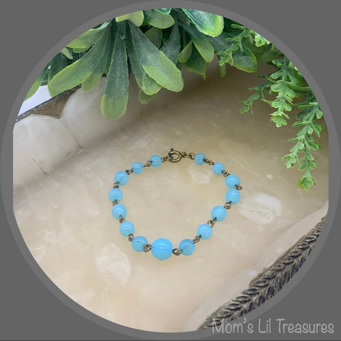 Turquoise Blue Glass Beaded Doll Necklace • 18 Inch Fashion Doll Jewelry