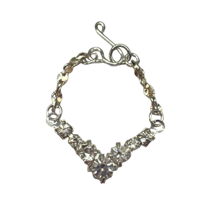 Clear Rhinestone V -Shape Doll Necklace • 10-12” 1:6 Fashion Doll Jewelry