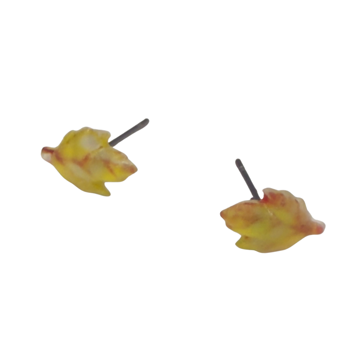 Yellow Fall Autumn Leaves Leaf Post Doll Earrings • 18 Inch Fashion Doll Jewelry