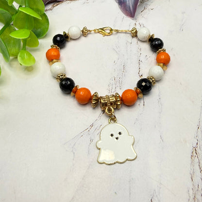 Halloween Ghost Charm Beaded Doll Necklace | fits 18 Inch Fashion Doll • American Girl
