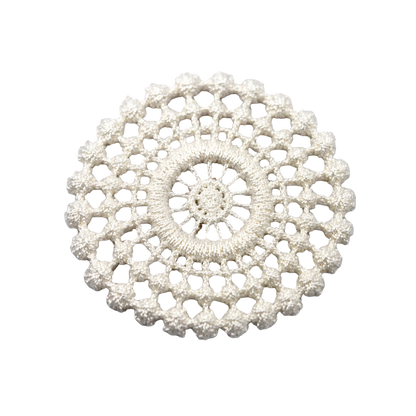 Set of 2 Off White Cream Crochet Fabric Doilies Doily • Dollhouse Decor Miniatures