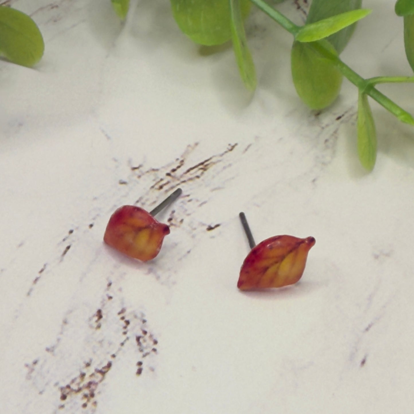 Fall Autumn Leaves Leaf Post Doll Earrings  • 18 Inch Fashion Doll Jewelry